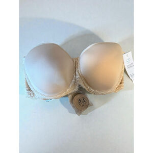 SIMONE PERELE 12A300 Caresse Convertible Strapless Bra Nude Nice Size 34F NWT